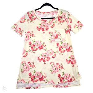 Flamingo Urban Floral Short Sleeve Top Womens Large